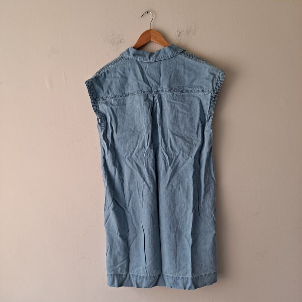 NWT Madewell Denim Tunic Dress Mini Shift Kelleyville Wash Blue Women's Size L - Picture 5 of 14
